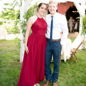 Azazie Kailyn bridesmaid dress in burgundy